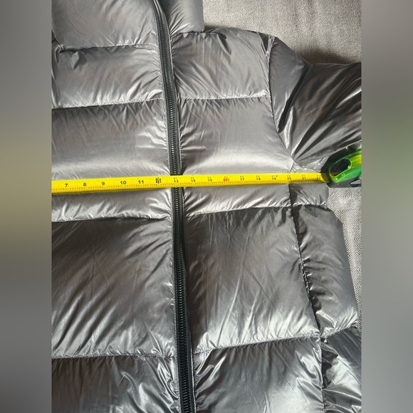 Massimo Dutti Down Puffer Coat in Silver Grey Metallic Size M - Picture 15 of 17